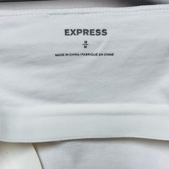 Express Sequin Ombré Strapless Tube Top SZ Medium Y2K Cream Cotton Modal Stretch - Picture 9 of 11